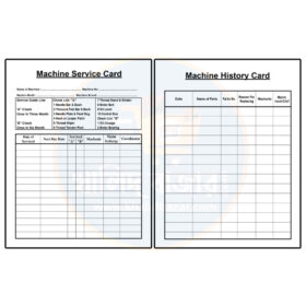 গার্মেন্টস মেশিন হিস্ট্রি ও সার্ভিস কার্ড (Machine History & Service Card) - ২০০ পিসের বান্ডিল